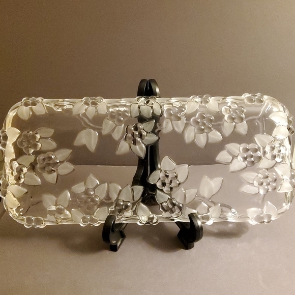 Carmen Canape Rectangular Bohemian Crystal Glass Tray by Walther Glas - Picture 2 of 4